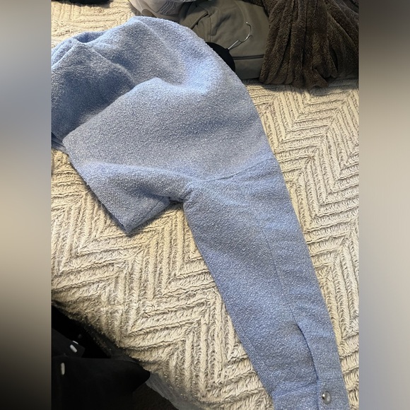 H&M Baby Blue Oversized Button Front Jacket - Picture 6 of 7